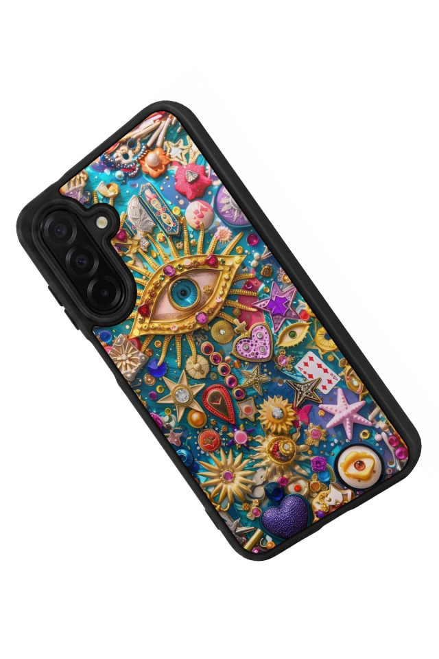 Samsung Galaxy A36 Uyumlu Göz Tasarımlı Glossy Premium Kılıf