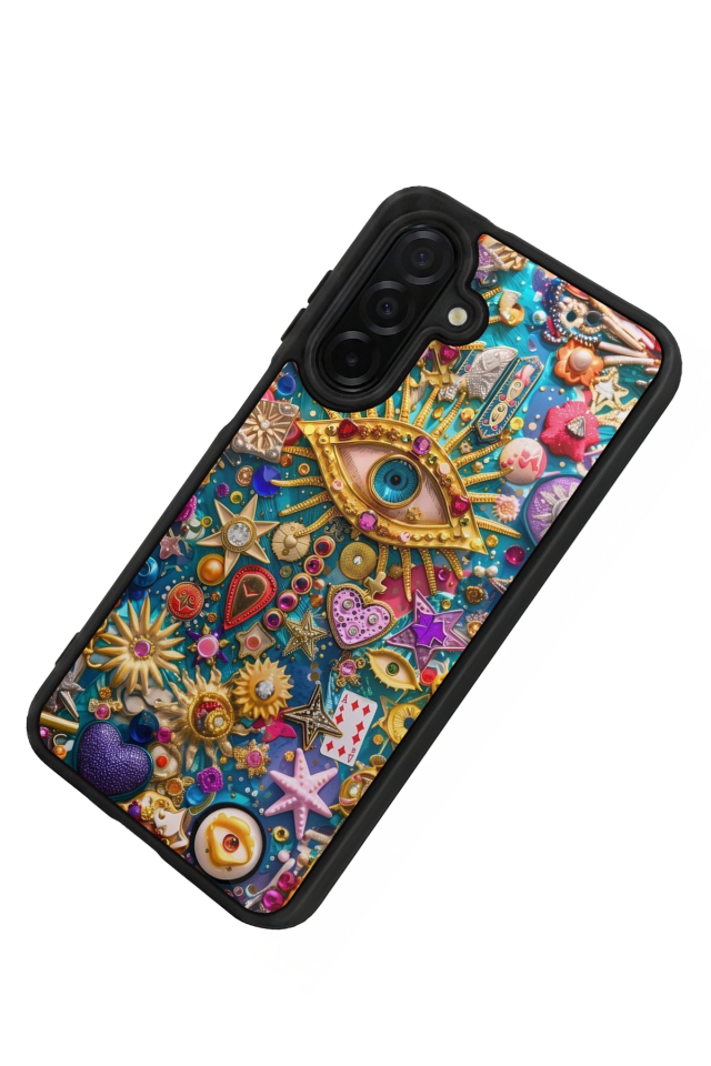 Samsung Galaxy A36 Uyumlu Göz Tasarımlı Glossy Premium Kılıf