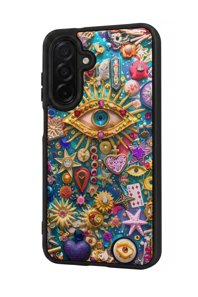 Samsung Galaxy A36 Uyumlu Göz Tasarımlı Glossy Premium Kılıf