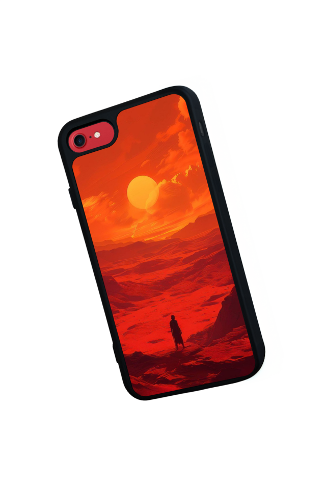 iPhone SE Uyumlu Güneş Tasarımlı Glossy Premium Kılıf