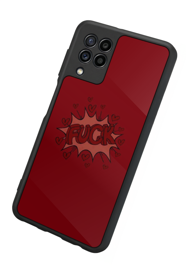 Samsung Galaxy M22 Uyumlu Kalp Love Tasarımlı Glossy Premium Kılıf