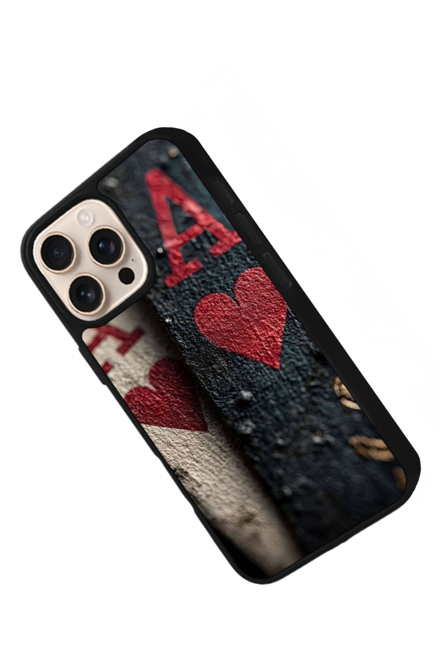 iPhone 16 Pro Uyumlu Kart Tasarımlı Glossy Premium Kılıf