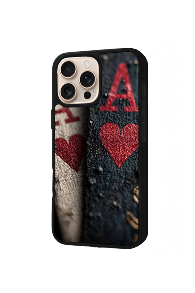 iPhone 16 Pro Uyumlu Kart Tasarımlı Glossy Premium Kılıf