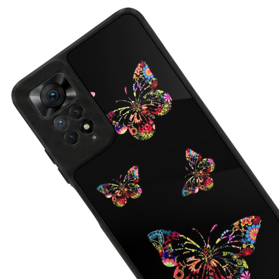 Xiaomi Redmi Note 12 Pro Uyumlu Kelebek Tasarımlı Glossy Premium Kılıf