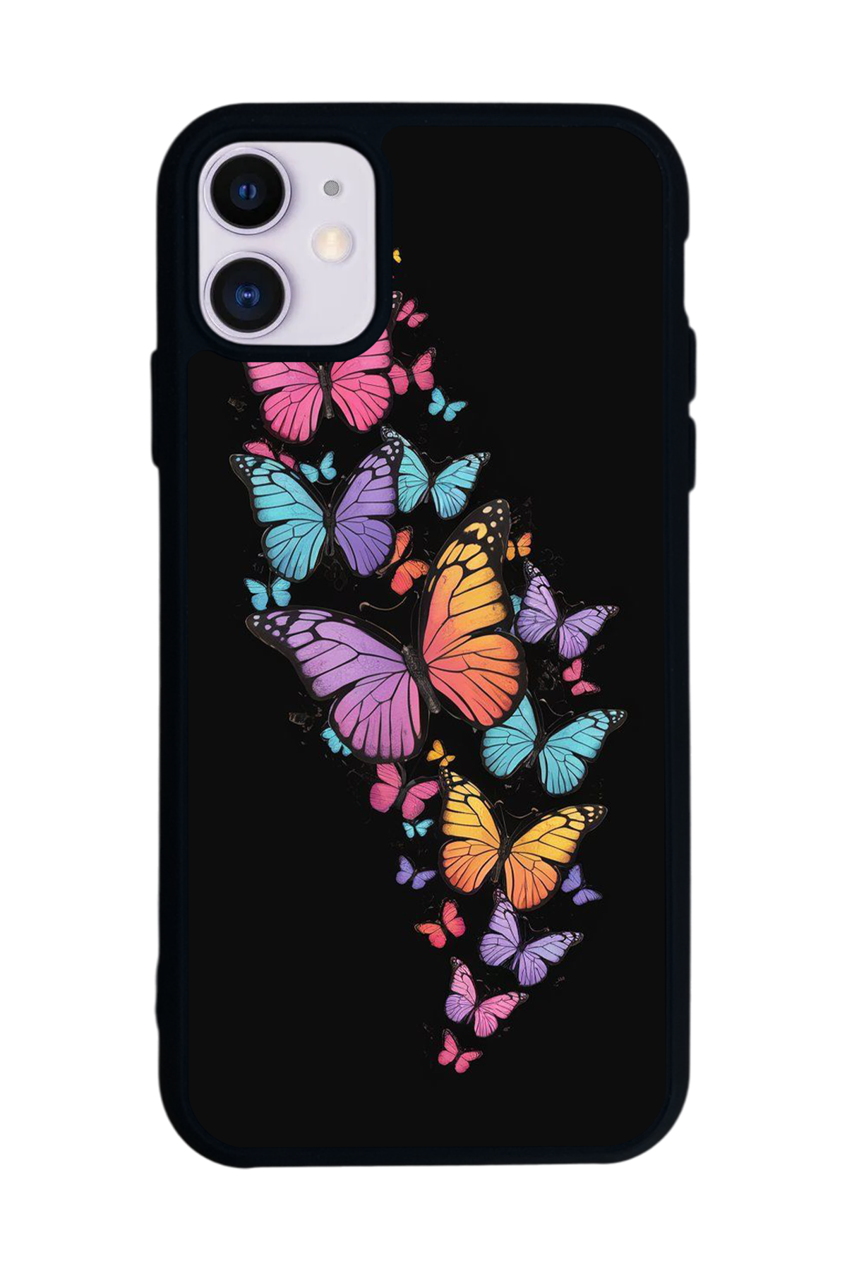 iPhone 11 Uyumlu Kelebek Tasarımlı Glossy Premium Kılıf