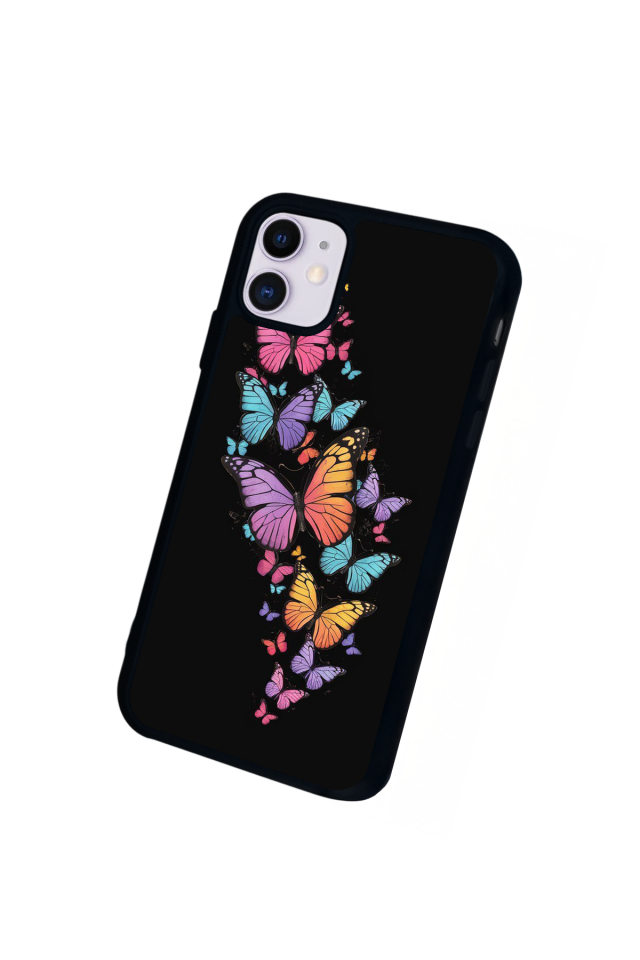 iPhone 11 Uyumlu Kelebek Tasarımlı Glossy Premium Kılıf