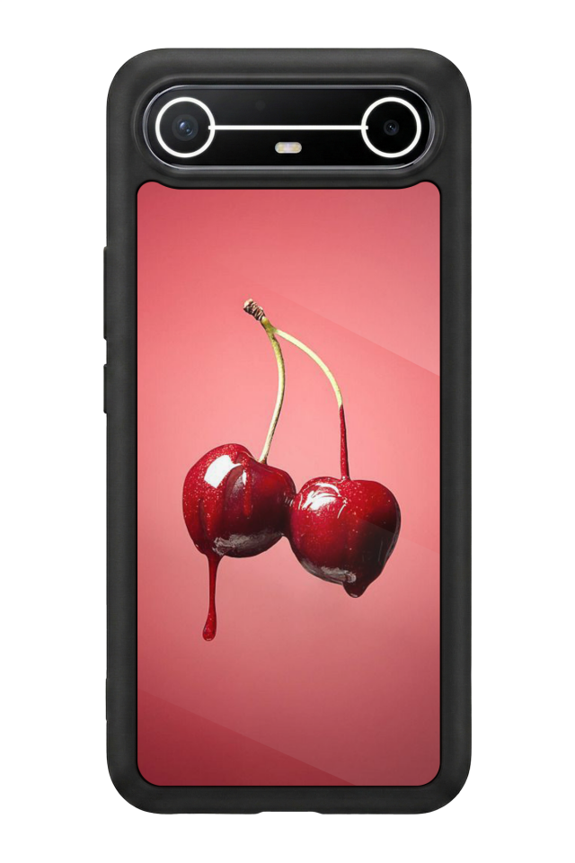 Tecno Spark Slim 5G Uyumlu Kiraz Tasarımlı Glossy Premium Kılıf