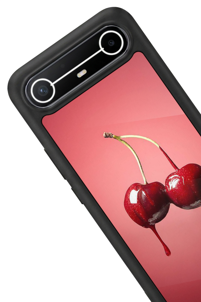 Tecno Spark Slim 5G Uyumlu Kiraz Tasarımlı Glossy Premium Kılıf