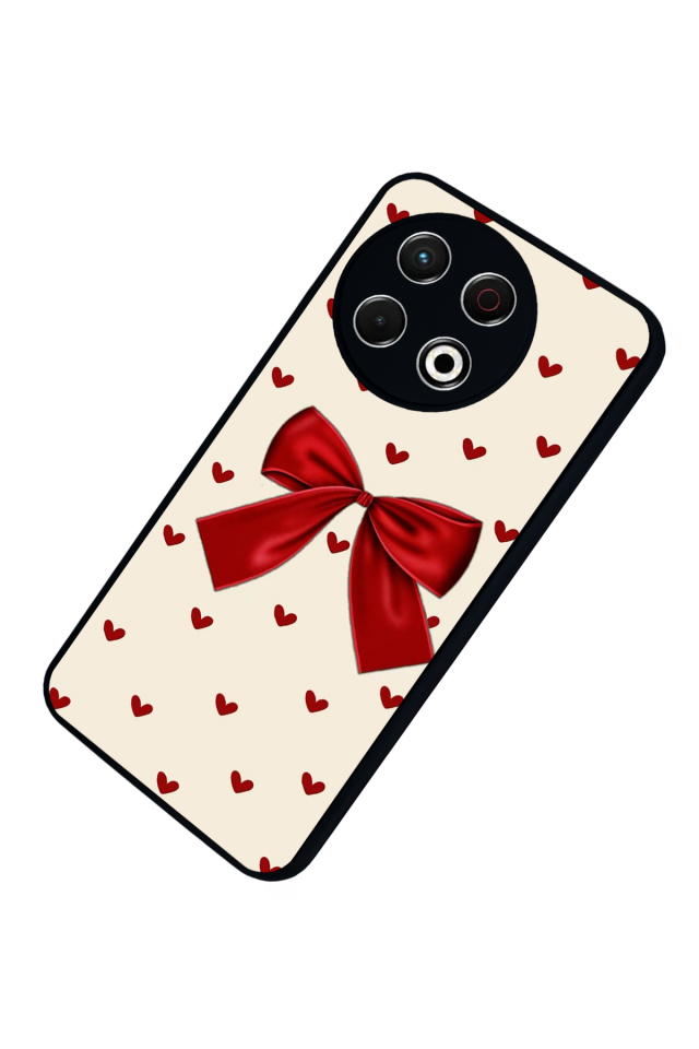 Tecno Spark 30 Pro Uyumlu Kurdele Tasarımlı Glossy Premium Kılıf