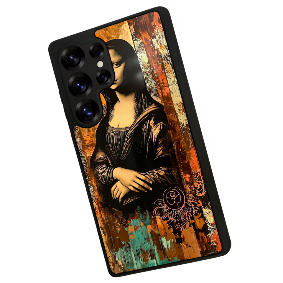 Samsung Galaxy S25 Ultra Uyumlu Monalisa Tasarımlı Glossy Premium Kılıf