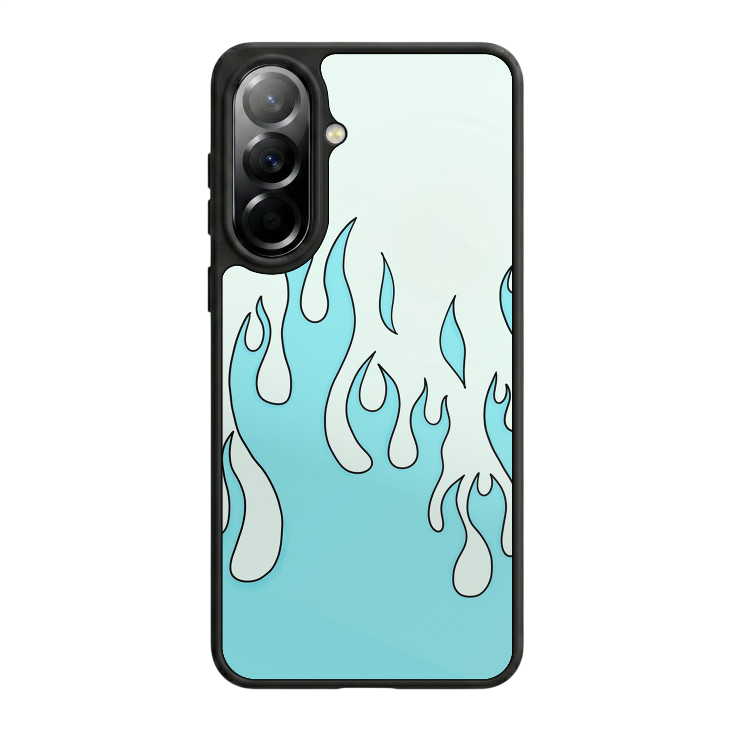 Samsung Galaxy A37 Uyumlu Retro Flame Patterns Tasarımlı Glossy Premium Kılıf