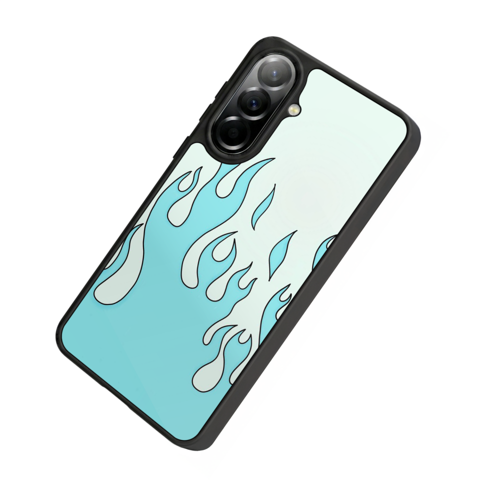 Samsung Galaxy A37 Uyumlu Retro Flame Patterns Tasarımlı Glossy Premium Kılıf