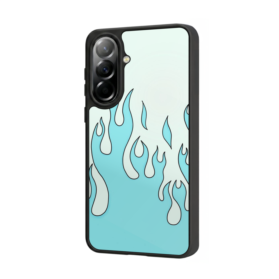 Samsung Galaxy A37 Uyumlu Retro Flame Patterns Tasarımlı Glossy Premium Kılıf