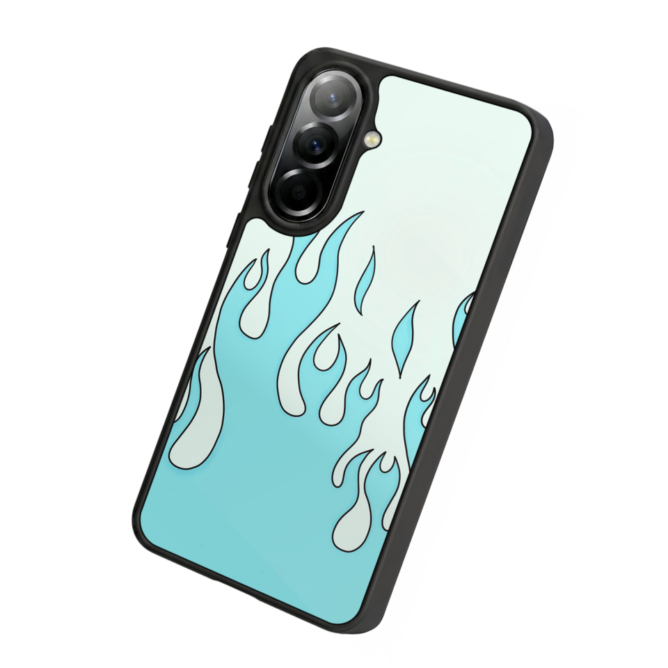 Samsung Galaxy A37 Uyumlu Retro Flame Patterns Tasarımlı Glossy Premium Kılıf