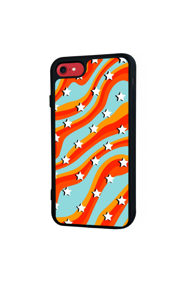 iPhone 8 Uyumlu Retro Yildizlar Tasarımlı Glossy Premium Kılıf