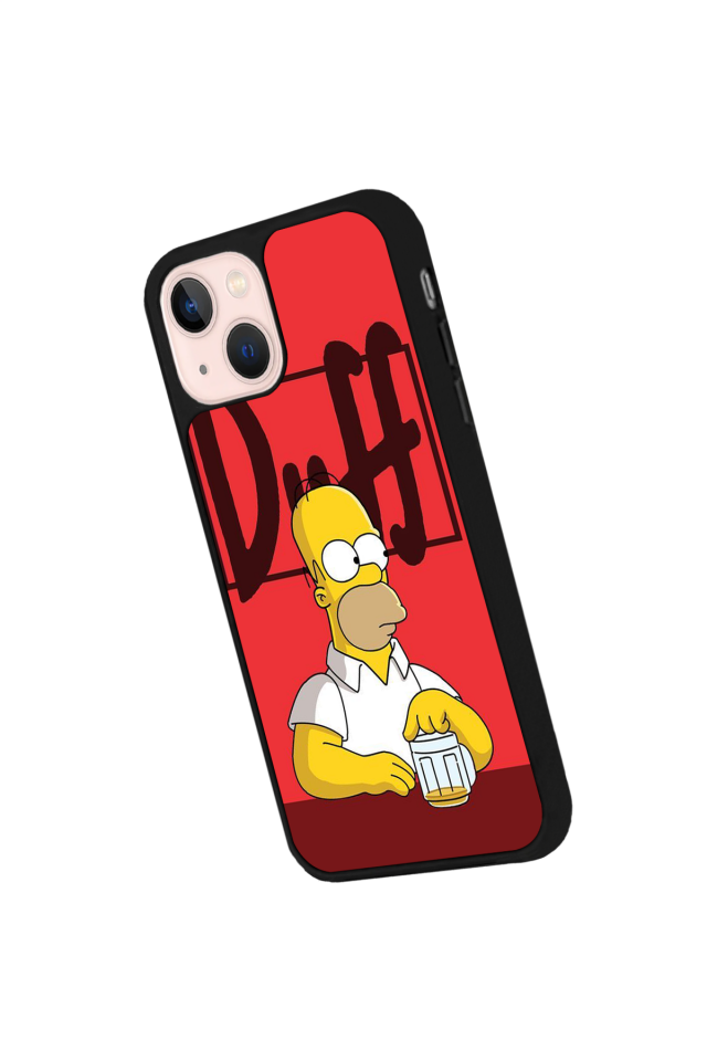 iPhone 13/14 Uyumlu The Simpsons Tasarımlı Glossy Premium Kılıf