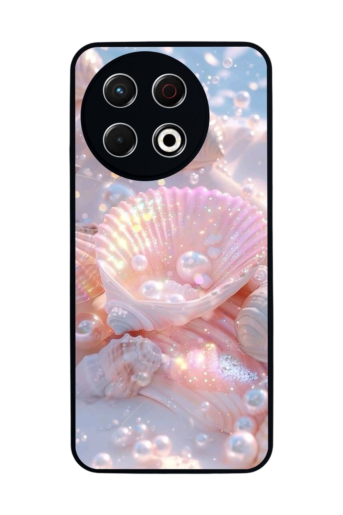 Tecno Spark 30 Pro Uyumlu İnci Tasarımlı Glossy Premium Kılıf