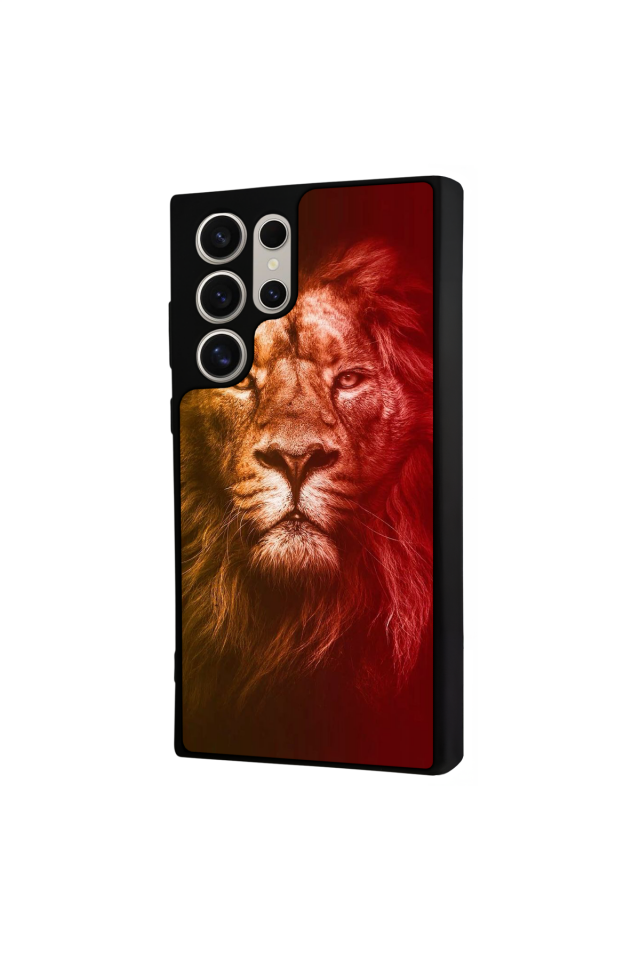 Samsung Galaxy S24 Ultra Uyumlu Aslan Tasarımlı Glossy Premium Kılıf