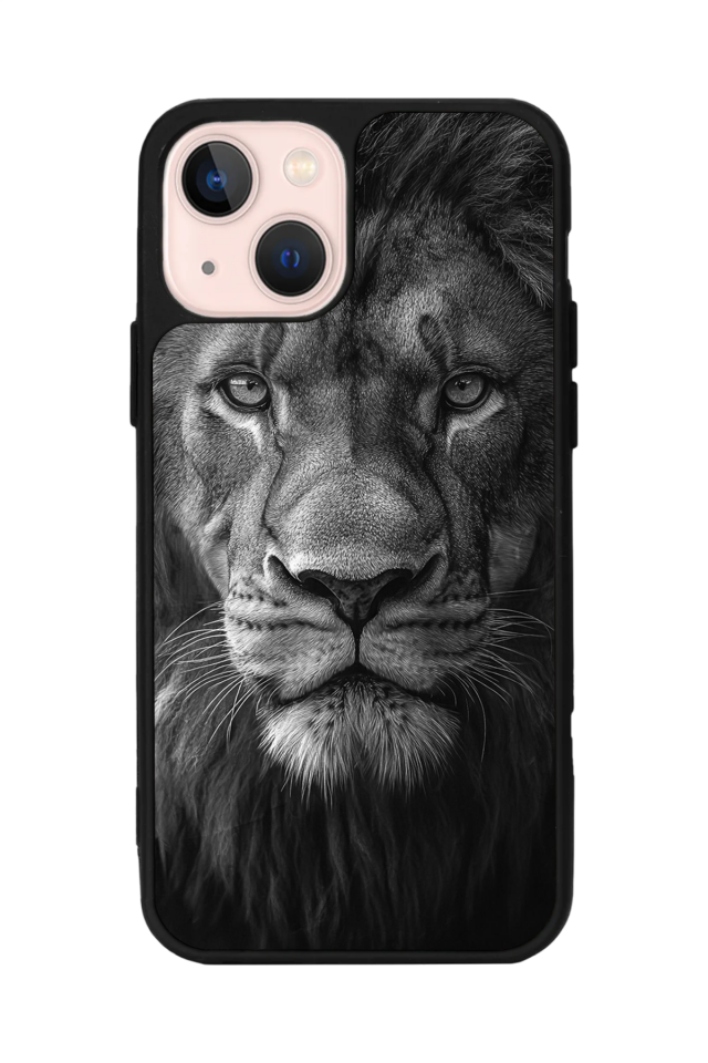 iPhone 14 Plus Uyumlu Aslan Tasarımlı Glossy Premium Kılıf
