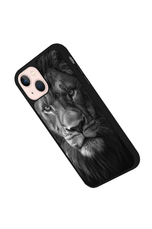 iPhone 14 Plus Uyumlu Aslan Tasarımlı Glossy Premium Kılıf