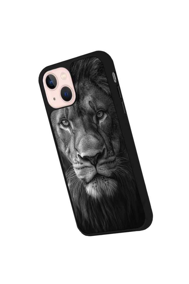 iPhone 14 Plus Uyumlu Aslan Tasarımlı Glossy Premium Kılıf