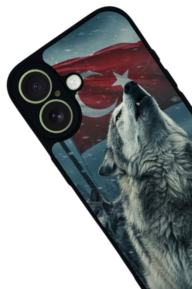 iPhone 17 Uyumlu Bozkurt Tasarımlı Glossy Premium Kılıf