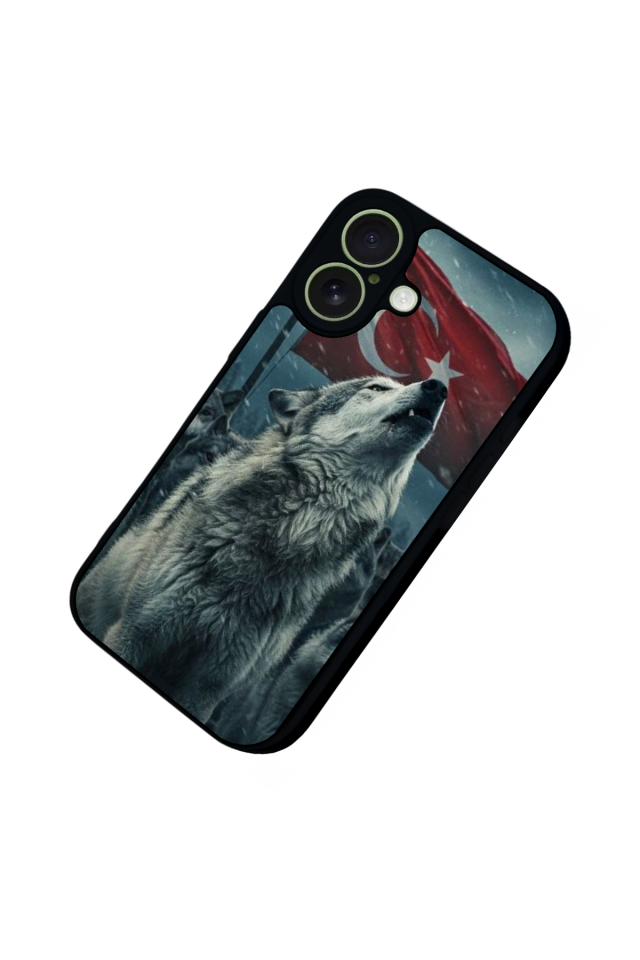 iPhone 17 Uyumlu Bozkurt Tasarımlı Glossy Premium Kılıf