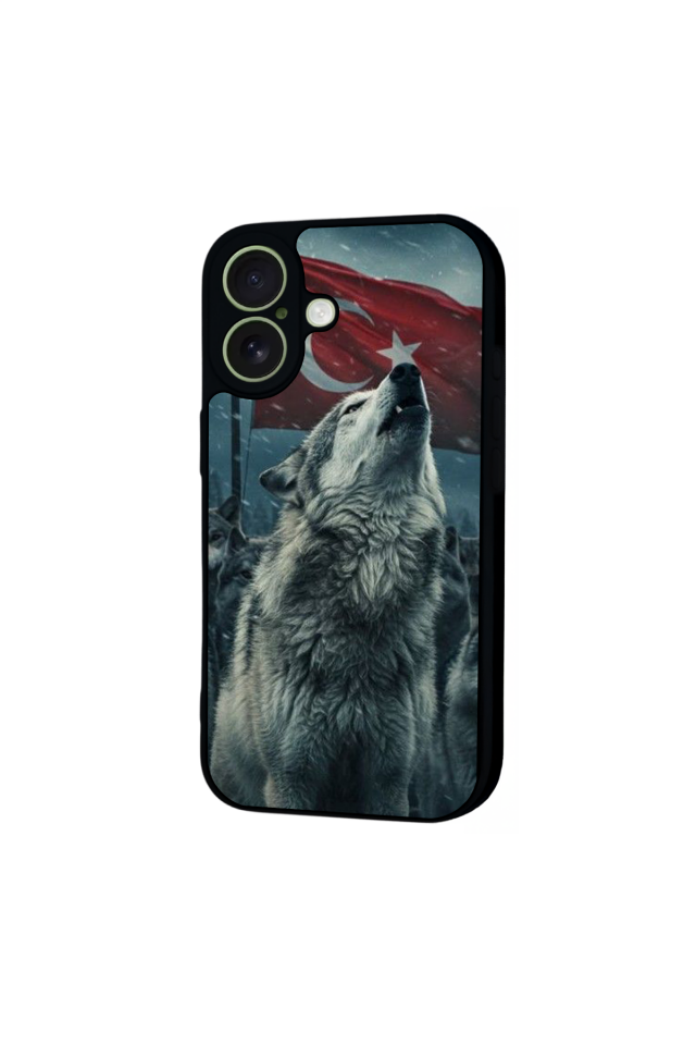 iPhone 17 Uyumlu Bozkurt Tasarımlı Glossy Premium Kılıf