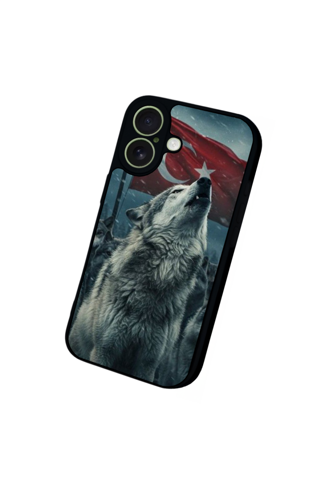 iPhone 17 Uyumlu Bozkurt Tasarımlı Glossy Premium Kılıf