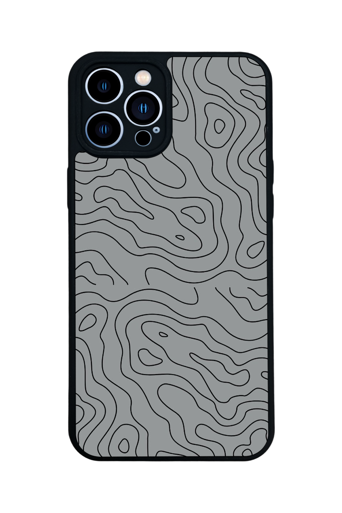 iPhone 12 Pro Max Uyumlu Çizgi Sanatı Tasarımlı Glossy Premium Kılıf