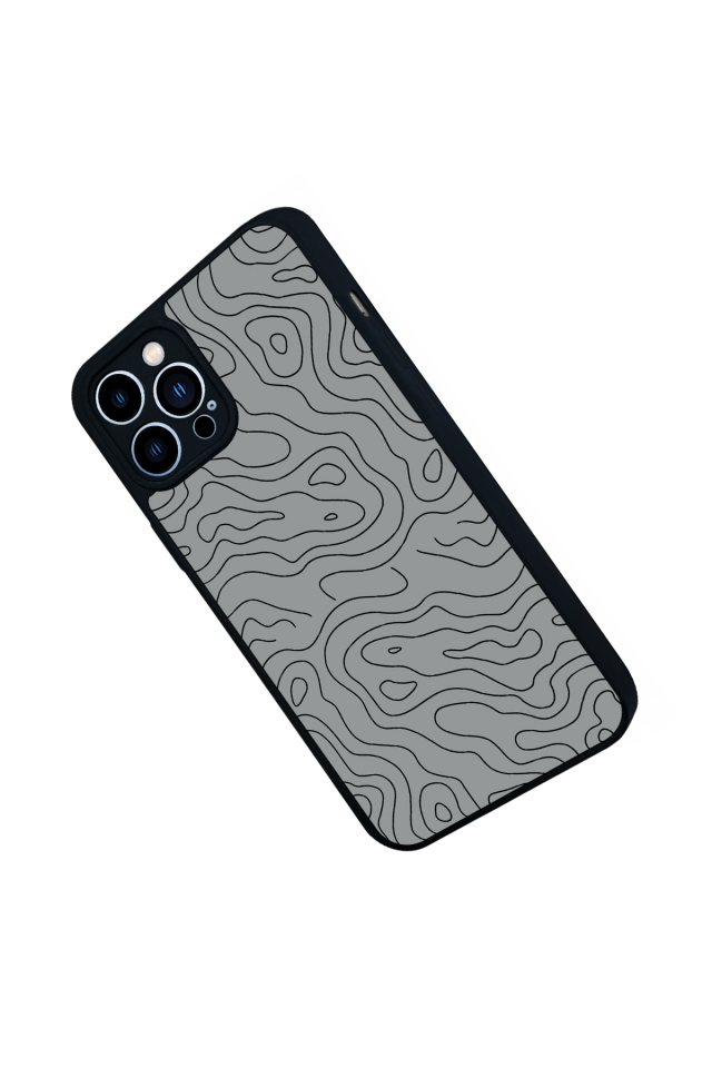 iPhone 12 Pro Max Uyumlu Çizgi Sanatı Tasarımlı Glossy Premium Kılıf