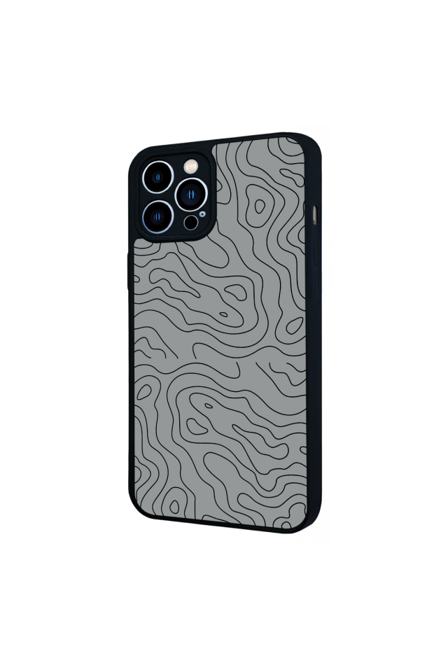 iPhone 12 Pro Max Uyumlu Çizgi Sanatı Tasarımlı Glossy Premium Kılıf