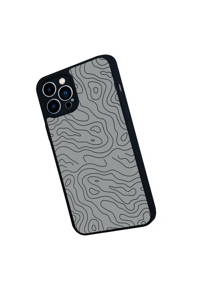 iPhone 12 Pro Max Uyumlu Çizgi Sanatı Tasarımlı Glossy Premium Kılıf