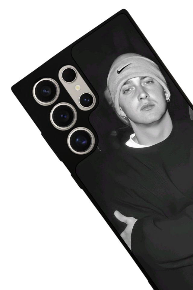 Samsung Galaxy S22 Ultra Uyumlu Eminem Tasarımlı Glossy Premium Kılıf