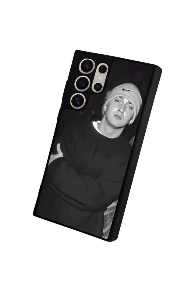 Samsung Galaxy S22 Ultra Uyumlu Eminem Tasarımlı Glossy Premium Kılıf