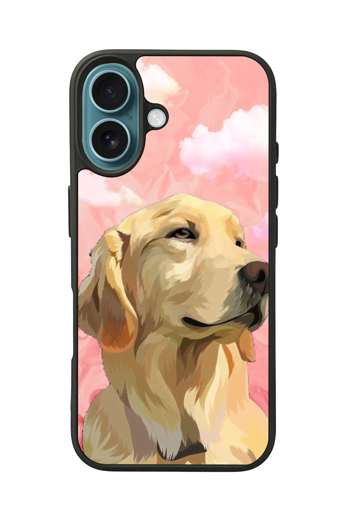 iPhone 16 Uyumlu Golden Kopek Tasarımlı Glossy Premium Kılıf