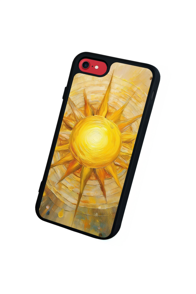 iPhone SE Uyumlu Güneş Tasarımlı Glossy Premium Kılıf
