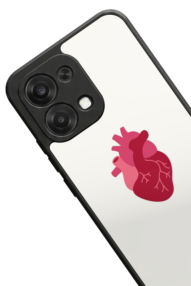 Oppo A6 Pro Uyumlu Kalp Love Tasarımlı Glossy Premium Kılıf