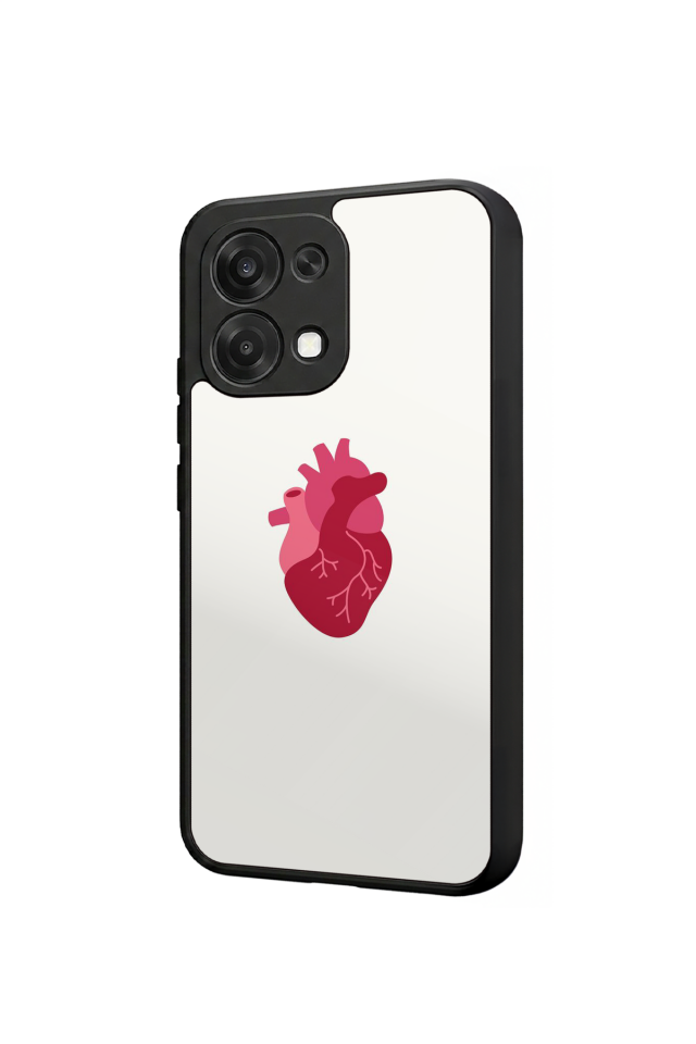 Oppo A6 Pro Uyumlu Kalp Love Tasarımlı Glossy Premium Kılıf
