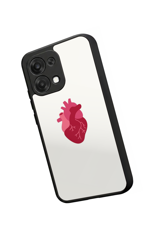 Oppo A6 Pro Uyumlu Kalp Love Tasarımlı Glossy Premium Kılıf