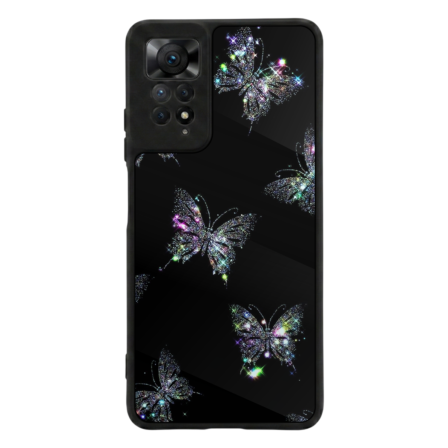 Xiaomi Redmi Note 12 Pro Uyumlu Kelebek Tasarımlı Glossy Premium Kılıf