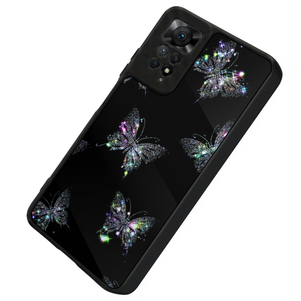 Xiaomi Redmi Note 12 Pro Uyumlu Kelebek Tasarımlı Glossy Premium Kılıf