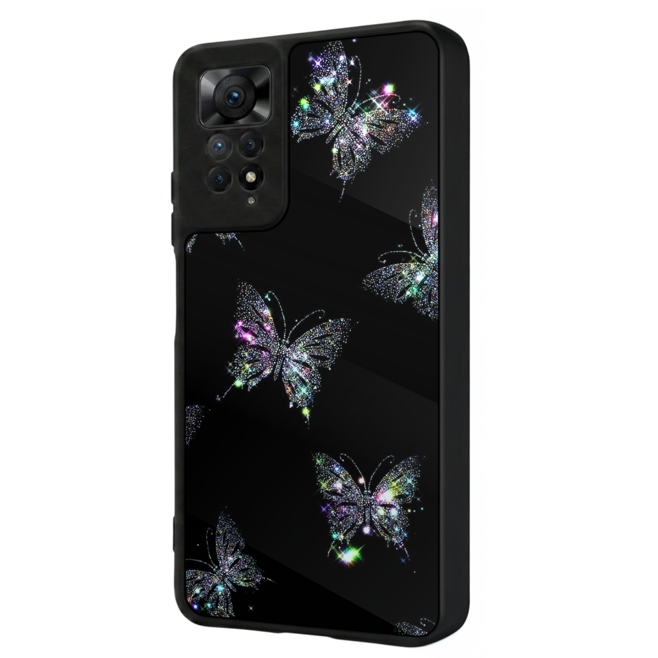 Xiaomi Redmi Note 12 Pro Uyumlu Kelebek Tasarımlı Glossy Premium Kılıf