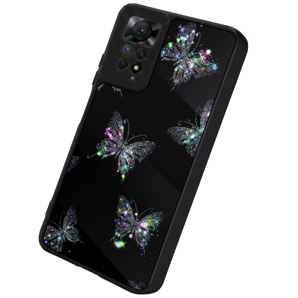 Xiaomi Redmi Note 12 Pro Uyumlu Kelebek Tasarımlı Glossy Premium Kılıf