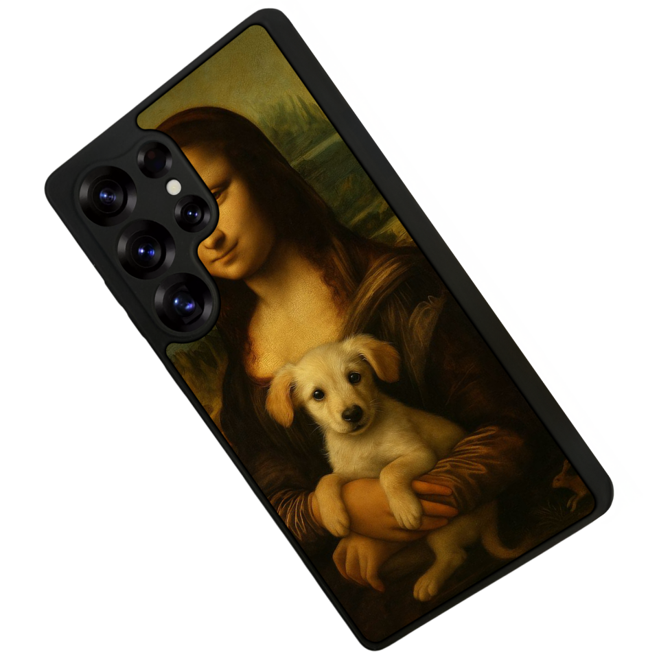 Samsung Galaxy S25 Ultra Uyumlu Monalisa Tasarımlı Glossy Premium Kılıf