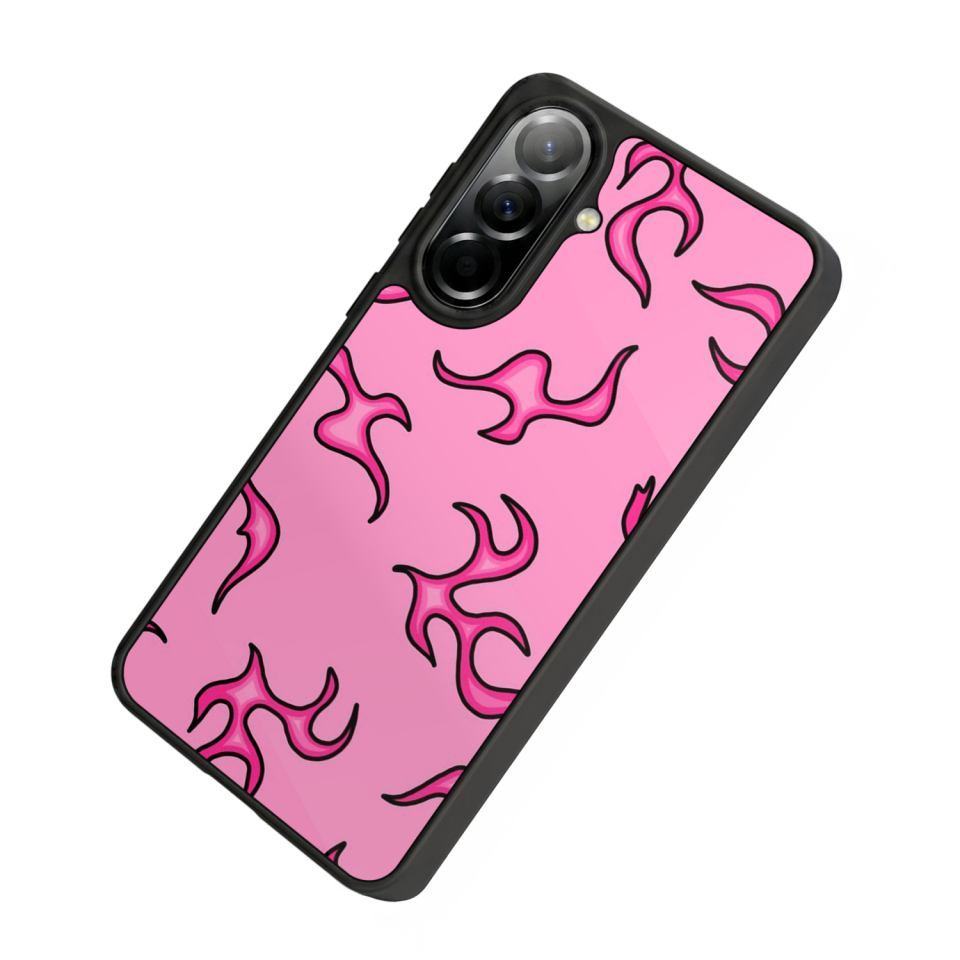 Samsung Galaxy A37 Uyumlu Retro Flame Patterns Tasarımlı Glossy Premium Kılıf