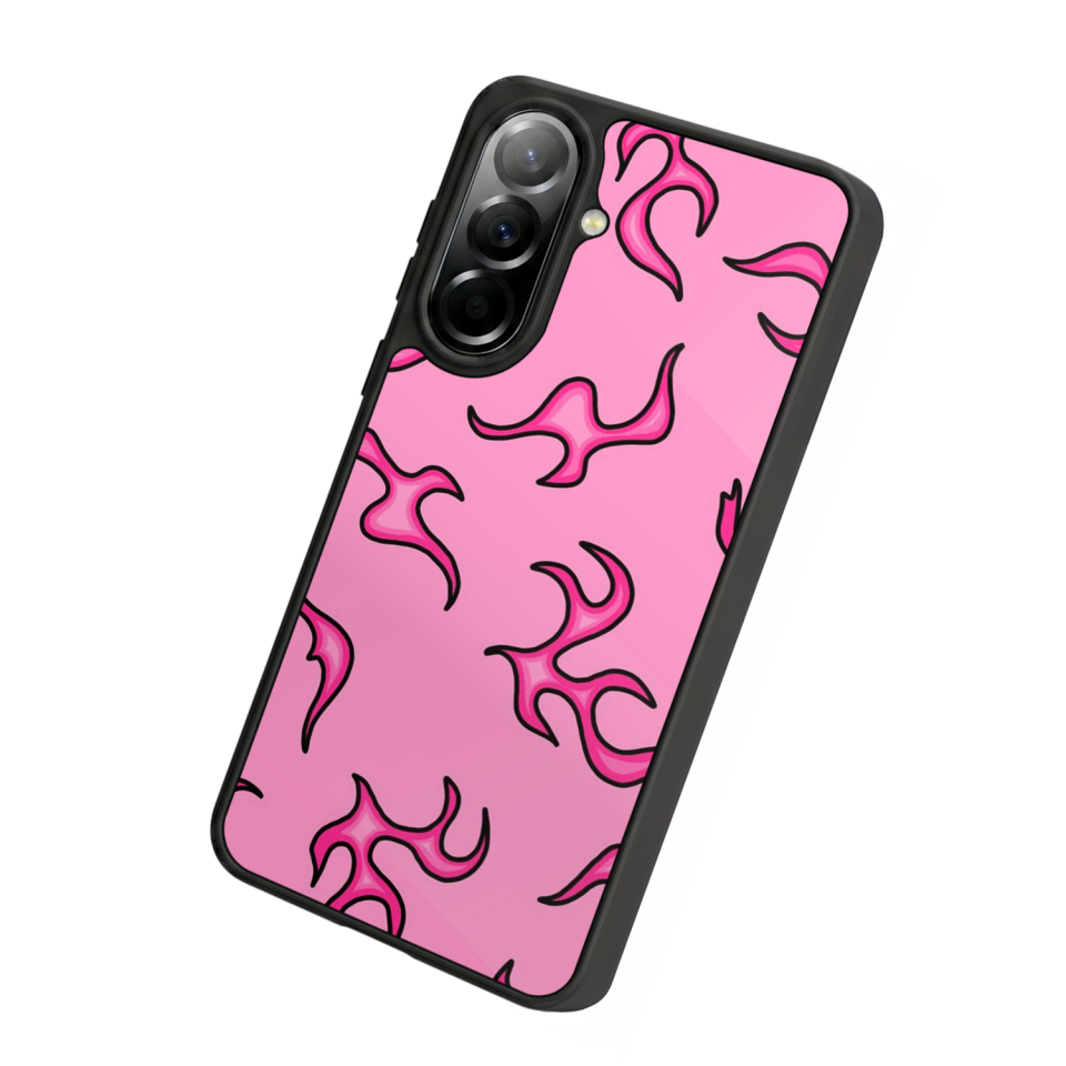 Samsung Galaxy A37 Uyumlu Retro Flame Patterns Tasarımlı Glossy Premium Kılıf