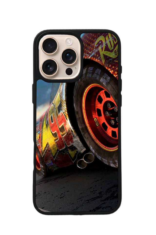 iPhone 16 Pro Max Uyumlu Simsek McQueen Tasarımlı Glossy Premium Kılıf
