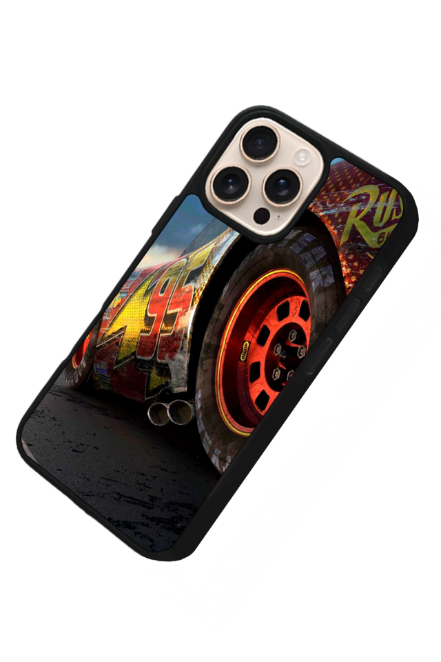 iPhone 16 Pro Max Uyumlu Simsek McQueen Tasarımlı Glossy Premium Kılıf