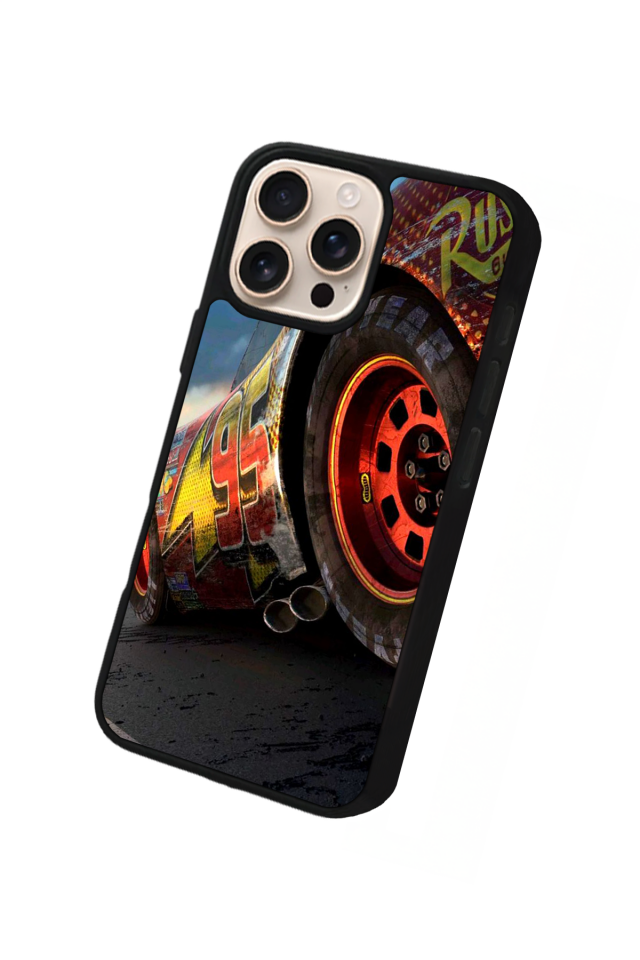 iPhone 16 Pro Max Uyumlu Simsek McQueen Tasarımlı Glossy Premium Kılıf